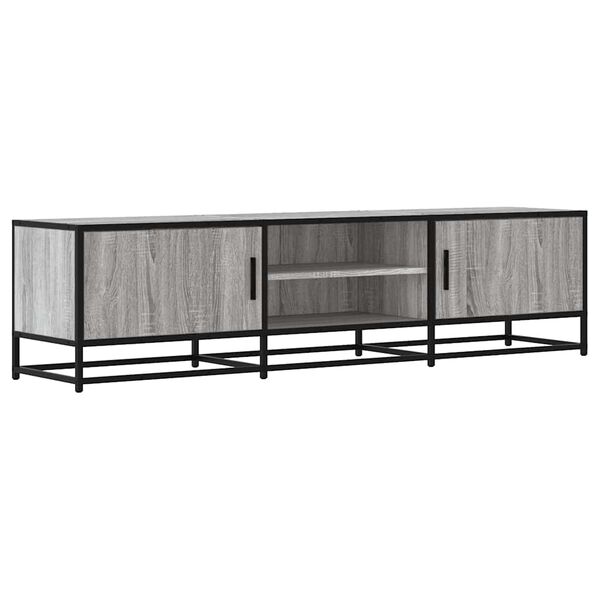 vidaXL TV Cabinet Grey Sonoma Engineered wood, metal Large TV Cabinet