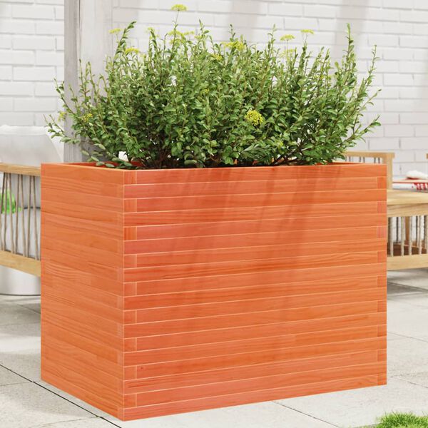 vidaXL Garden Planter Wax Brown Vacuum pressure treated solid pine wood