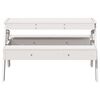 vidaXL Picnic Table White Solid Pine Wood Medium Picnic Table