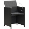 vidaXL Garden Chair Set of 4 Black