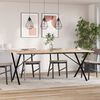 vidaXL Dining Table Natural Wood Solid Pine Wood Large Durable