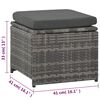 vidaXL Sofa Set Grey Poly Rattan