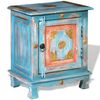 vidaXL Nightstand Blue Solid Mango Wood Bedside Table Rectangular