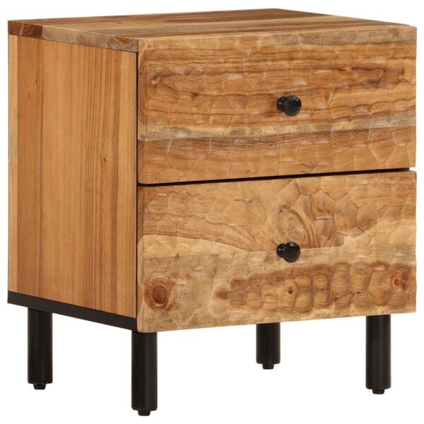 vidaXL Bedside Cabinet Natural wood Solid Acacia Wood