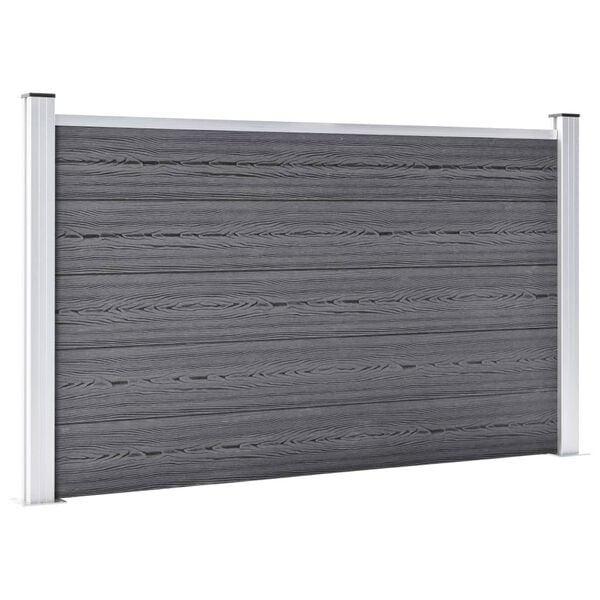 vidaXL Garden Fence WPC 343.3"x41.7" Gray