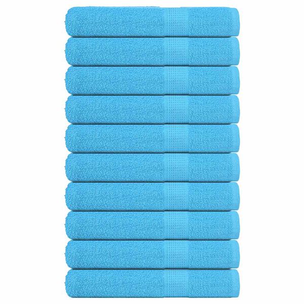 vidaXL Towel Set of 10 Turquoise 100% Cotton XXL Bath Towel