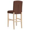 vidaXL Bar Chair Brown Solid rubber wood, Fabric (100% polyester), Foam