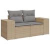 vidaXL Garden Sofa Set Beige, Light Grey PE Rattan Large