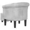 vidaXL Tub Chair Silver Faux leather, pinewood, plywood, plastic Single