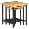 vidaXL Nesting Coffee Table Rough Mango and Black