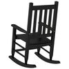 vidaXL Rocking Chair Black Poplar wood Medium-sized Durable