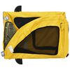 vidaXL Pet Bike Trailer Yellow Oxford fabric, Iron, PVC Collapsible