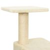 vidaXL Cat Tree Cream Engineered wood, plush, sisal 46.7 in tall
