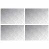 vidaXL Stair Tread Rectangular 4 pcs Silver 23.62 x 15.75 in Aluminium