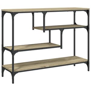 vidaXL Console Table Sonoma Oak Engineered wood 39.4 in Adjustable Feet