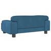 vidaXL Kids Sofa Blue Velvet, pine wood, foam, plastic Mini Modern