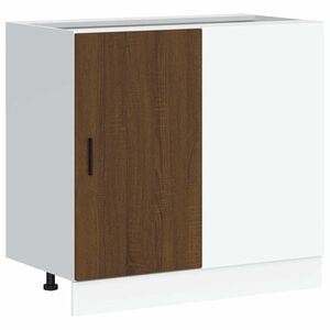 vidaXL Sink Base Cabinet Brown Oak Engineered Wood Medium