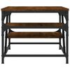vidaXL Coffee Table Brown Oak Engineered wood, metal 39.4 x 19.3 x 15.7 in