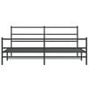 vidaXL Bed Frame Black Powder-Coated Steel 76 x 79.9 in Bed Frame