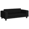vidaXL Kids Sofa Black Velvet (100% polyester), solid pine wood Mini