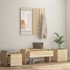 vidaXL Hallway Furniture Set Sonoma oak Engineered wood, acrylic Medium