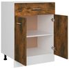 vidaXL Drawer Bottom Cabinet Smoked Oak Engineered Wood Medium