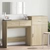 vidaXL Dressing Table Set Sonoma oak Engineered wood, Glass Standard