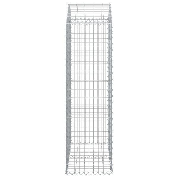 vidaXL Gabion Basket Silver Galvanized Steel Large
