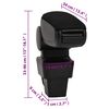 vidaXL Car Armrest Black 5.1"x13.4"x(13"-18.1") ABS
