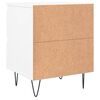 vidaXL Bedside Cabinet White Engineered wood Medium bedside cabinet