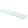 vidaXL Glass Panel Clear Tempered Glass 43.3x9.8 in Glass Shelf