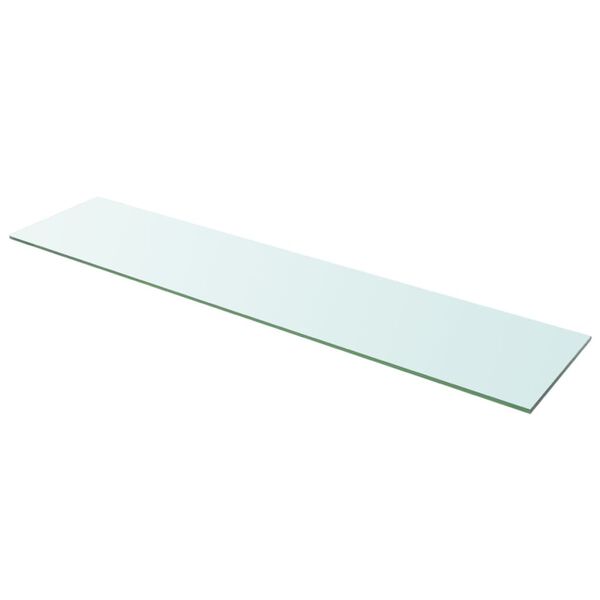 vidaXL Glass Panel Clear Tempered Glass 43.3x9.8 in Glass Shelf