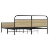 vidaXL Bed Frame Sonoma oak Steel Full Bed Frame Rectangular