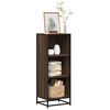 vidaXL Book Cabinet Brown oak Engineered wood, metal Medium Book Cabinet