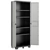 Keter Tall Cabinet Black and Grey Polypropylene Tall Adjustable Feet