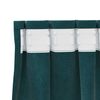 vidaXL Blackout Curtains 2 pcs Dark Green 55.12 x 96.46 in Velvet
