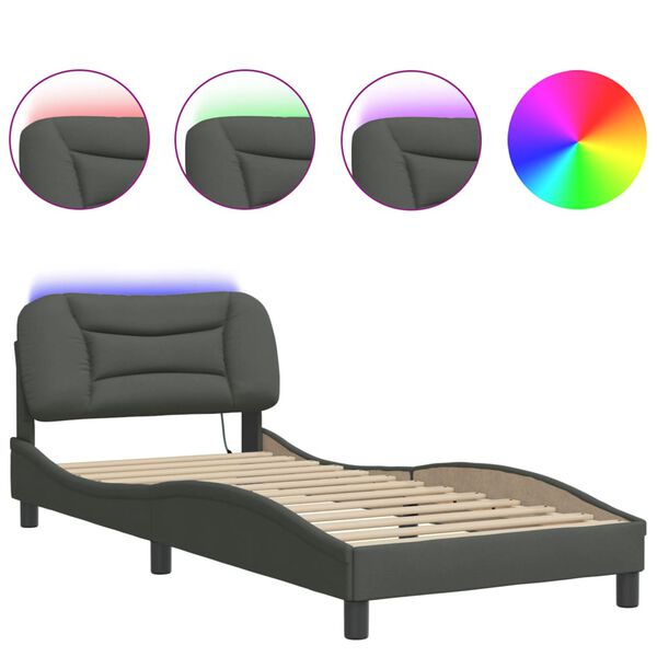 vidaXL Bed Frame Dark grey