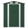 vidaXL Garden Shed Green Galvanized Steel Large Garden Shed
