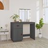 vidaXL Dressing Table Grey Solid pine wood 37.4 x 19.7 x 52.6 in