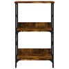 vidaXL Bookshelf Smoked Oak Engineered wood Medium Storage Bookshelf