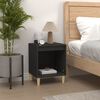 vidaXL Bedside Cabinet Black Engineered wood Bedside Cabinet Rectangular