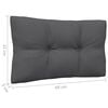 vidaXL 2-seater Garden Sofa 2 Pack Grey Solid Pine Wood, 100% Polyester