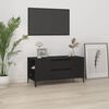 vidaXL TV Cabinet Black Engineered wood Medium TV Cabinet Rectangular