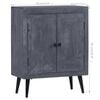 vidaXL Sideboard Dark Grey Solid mango wood with powder-coated steel