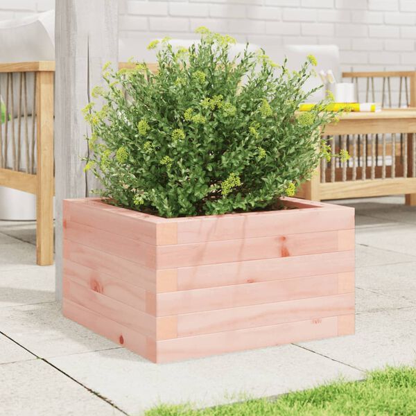 vidaXL Garden Planter Natural wood Solid Douglas wood 15.7x15.7x9.1 in