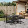 vidaXL Garden Dining Set Black