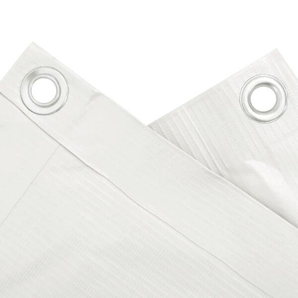 vidaXL Balcony Privacy Screen White 315.0x47.2" PVC