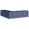 vidaXL Garden Planter Blue Grey Polypropylene Large Modular