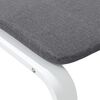 vidaXL Footstool Dark Gray Polyester Fabric, Solid Birch Wood, Plywood