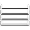 vidaXL Shoe Rack Black Metal and Plastic Medium Shoe Rack Rectangular